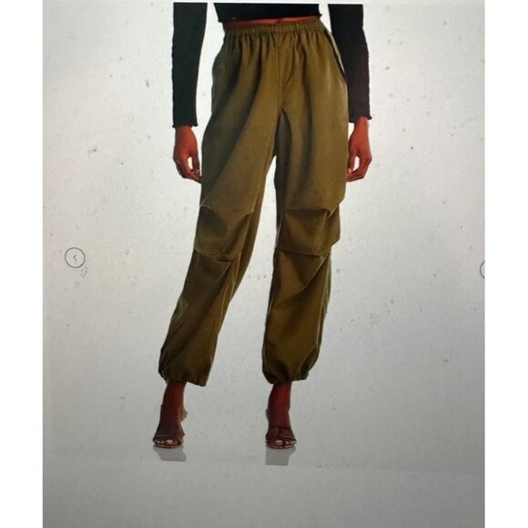 AQUA Size 2Xl Polyester Elastic Waist  Color Rich Olive Pants RN Plus - Picture 4 of 8